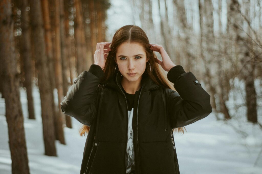 A Woman Posing at the Camera